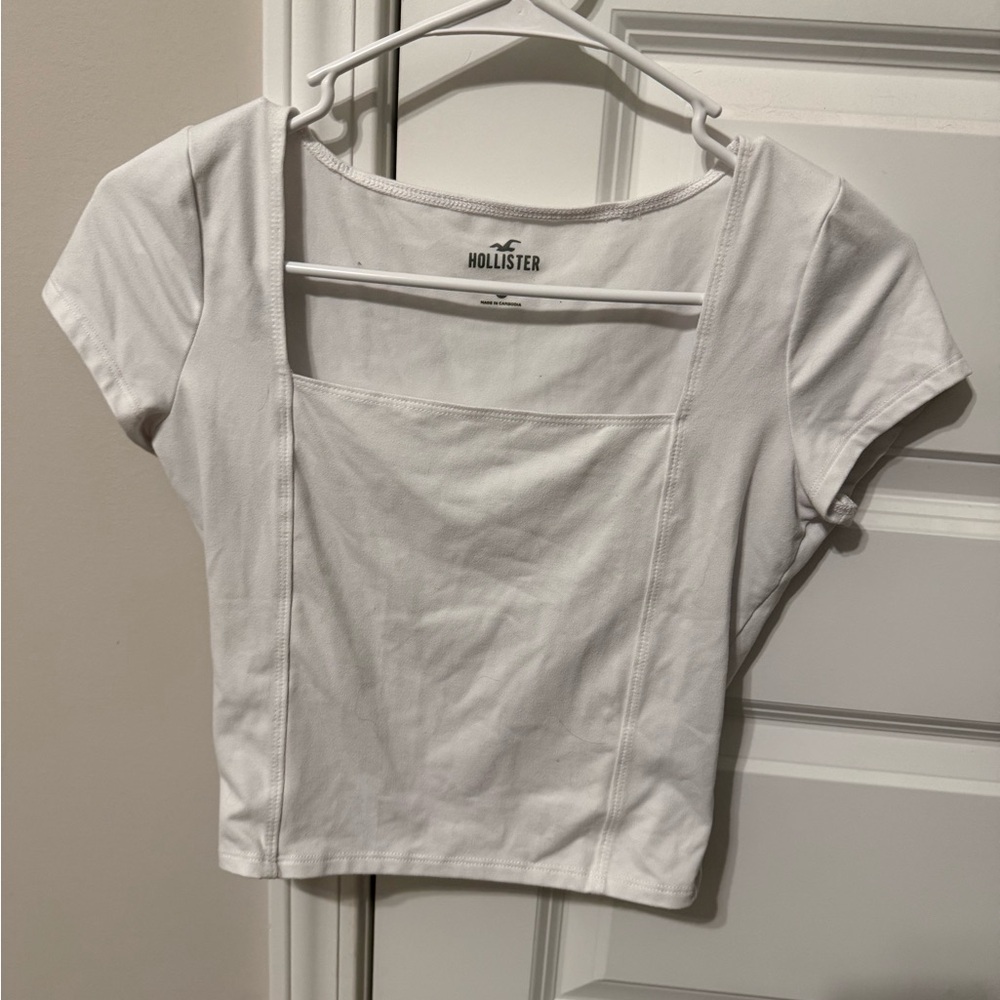 Hollister Women's White Short Sleeve Top